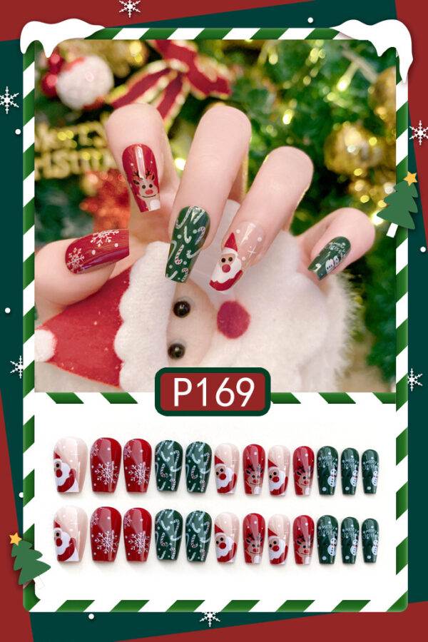 Christmas New Purple Rabbit Cute Short Manicure Finished Wearable Fake Nail Removable Nail Wearing Nail