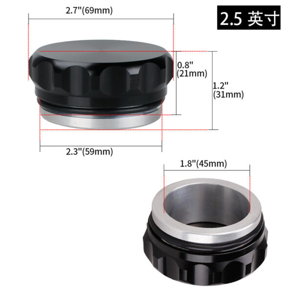 Car modification parts welding water tank cap kettle oil cap fuel tank cap 1 inch 2 inch 2.5 inch